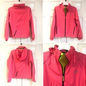 New Balance-Hooded Windbreaker Pink/Lime Green-SzM